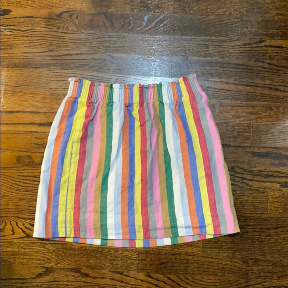 Multicolored JCrew striped skirt